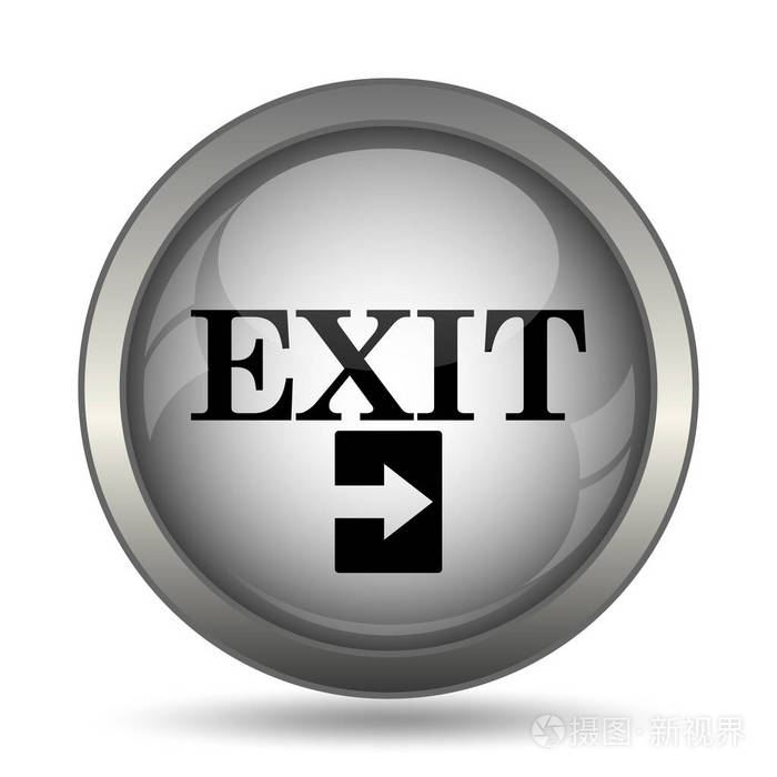 退出图标黑色网站按钮白色背景