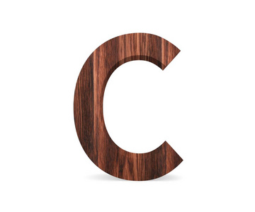 3d 装饰木制字母 大写字母 C