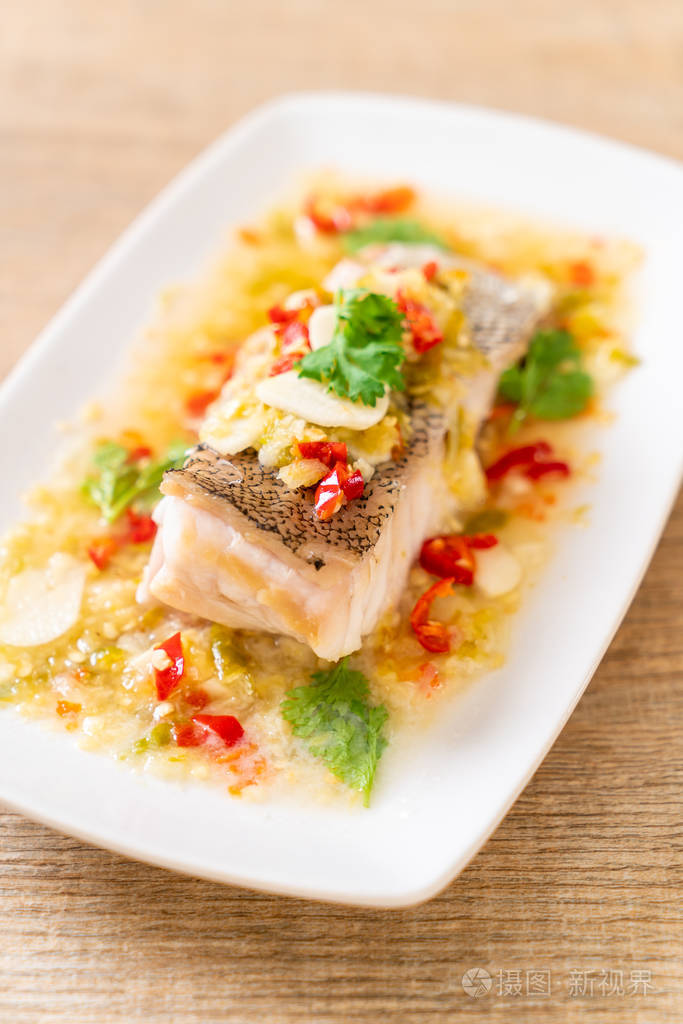 豉汁蒸石斑鱼鱼片亚洲风味