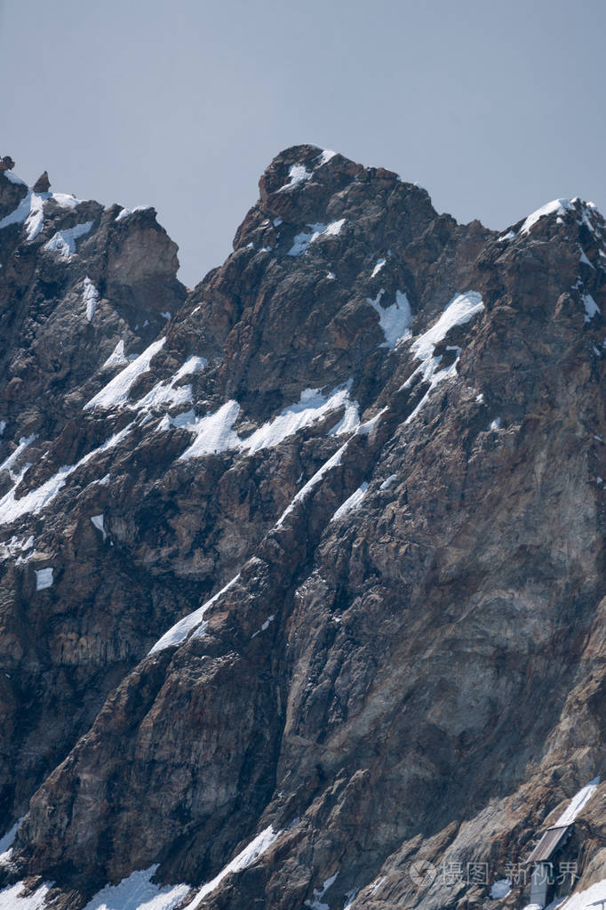 米), 瑞士的顶部的伯尔尼阿尔卑斯山圣母峰和4000米山峰壮观的景色