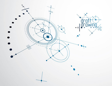 机械工程技术矢量抽象背景，控制论抽象与创新工业计划