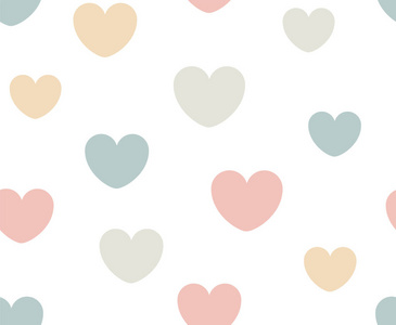 背景少女心简约柔和的心无缝图案的面料.简单的简约背景.