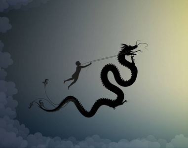 震撼黑色龙图片