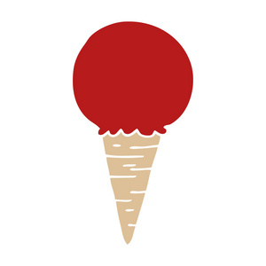 动画片涂鸦冰淇淋锥