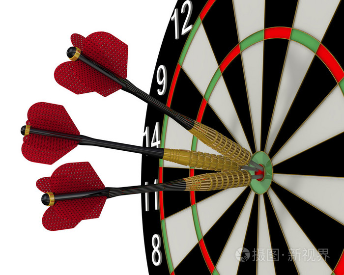 飞镖的游戏.击中靶心