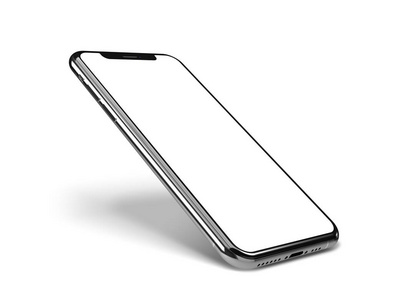 智能手机框架少空白屏幕-站在边缘照片