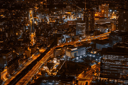 日本横滨城市天际线建筑与建筑的美丽外表