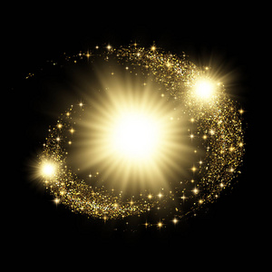 矢量 eps 10 圆形闪光金色闪光横幅设计.豪华装饰元素照片