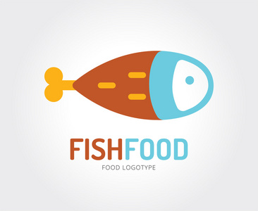 品牌和设计抽象鱼矢量标志模板图片
