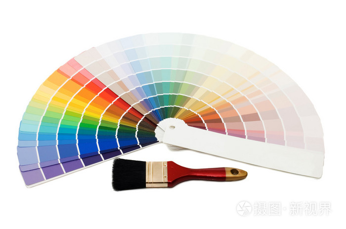 选择隔离在白色背景上的颜色指南