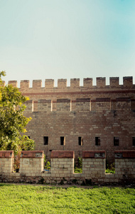 土耳其伊斯坦布尔的君士坦丁堡古城城墙