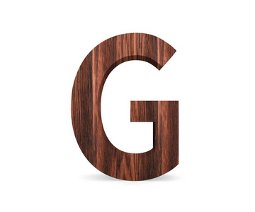 3d 装饰木制字母，字母 G