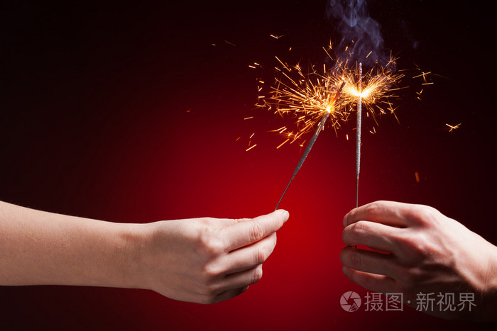 在手电光花