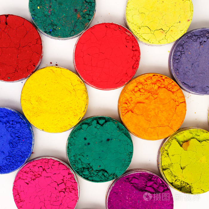 五颜六色的印度染料