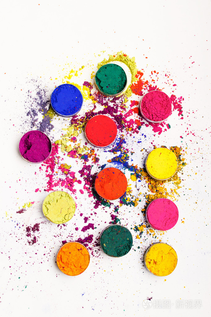 五颜六色的印度染料