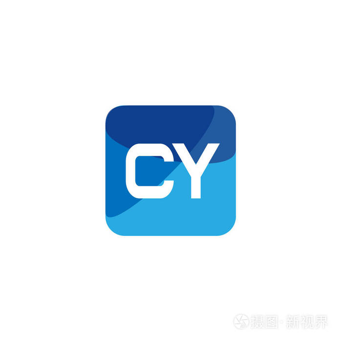 初始字母cy徽标模板设计