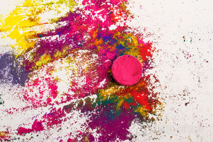 五颜六色的印度染料