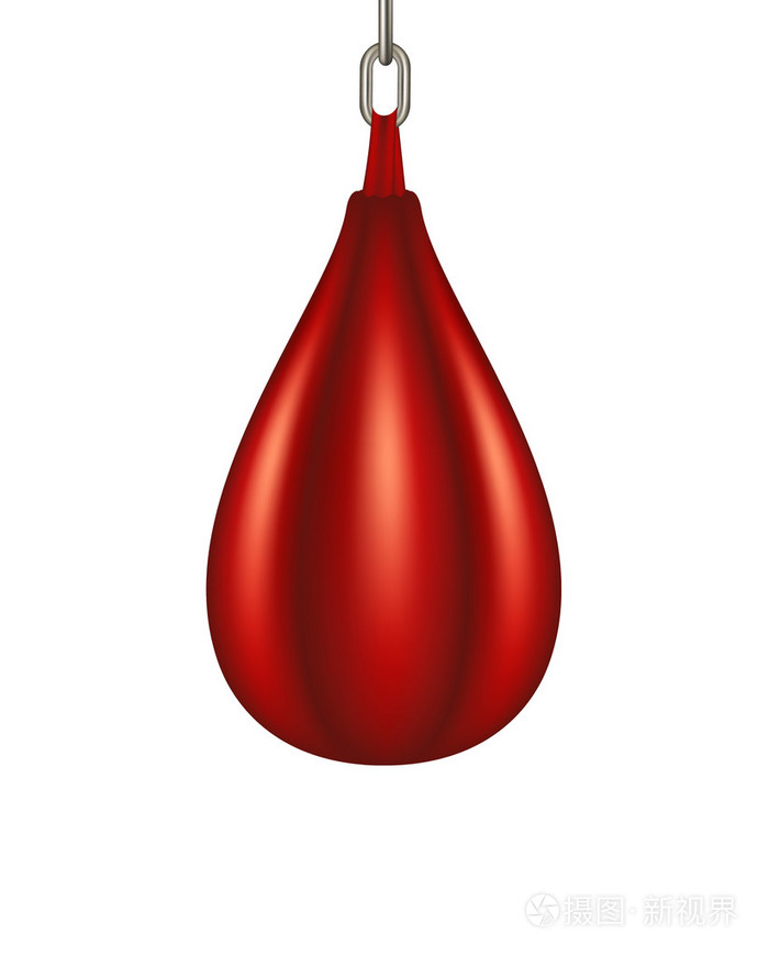 拳击在红色设计的出气筒