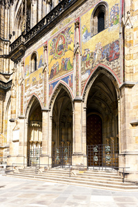 大教堂圣维特 瓦茨拉夫和沃在布拉格城堡