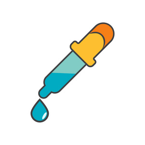 滴管剪影滴管图标矢量隔离白色背景为您的 web 和移动应用程序设计