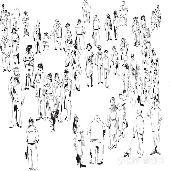 人群插画-正版商用图片0a0d23-摄图新视界
