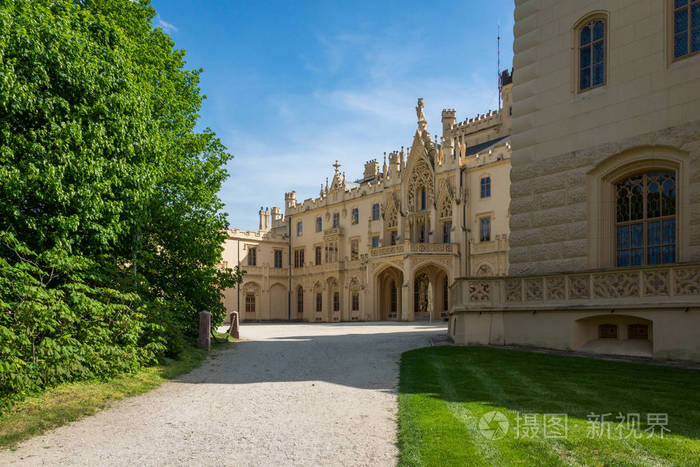 捷克摩拉维亚 lednice 新哥特式宫殿