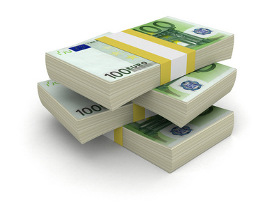 一堆欧元(包括剪裁路径)照片