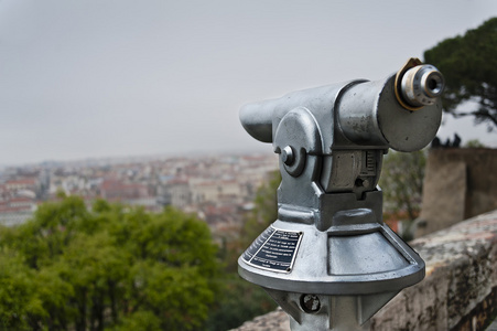 在里斯本城堡全景望远镜
