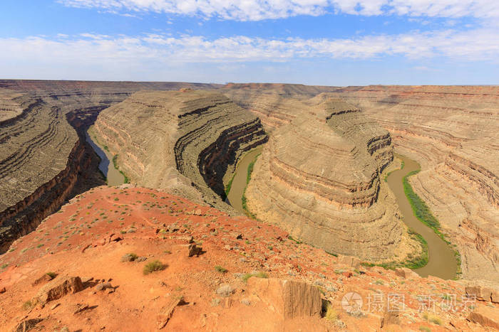 犹他州南部圣胡安河风景 goosenecks