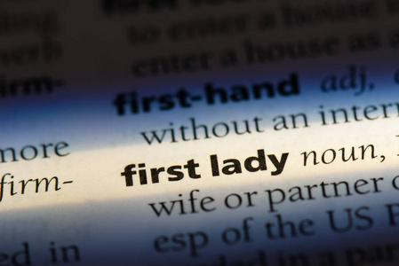 字典里的第一夫人词。第一夫人概念