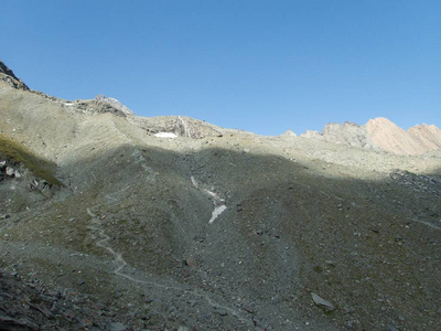 在奥地利 hohe tauern 的大格洛克纳山远足和登山