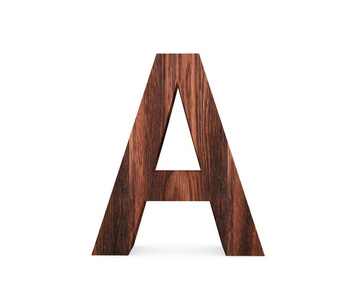 3d 装饰木制字母 大写字母 A