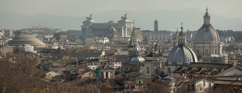 罗马历史中心，意大利的视图