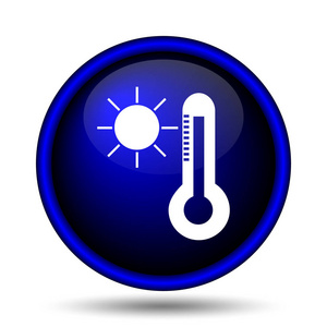 太阳和温度计图标