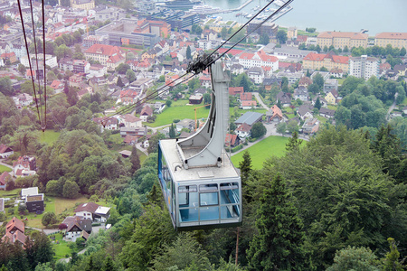 Pfander 缆车在奥地利, 布雷根茨以城市的看法