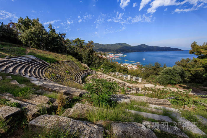 古剧场, 考古遗址在 Limenas。Thassos, 希腊