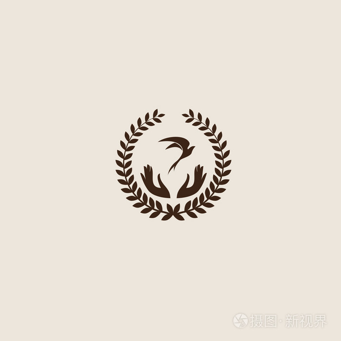 燕子鸟抽象矢量logo设计模板