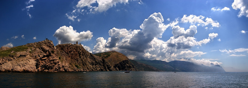 岩石的海岸线