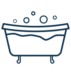 浸入式浴缸隔离矢量图标可编辑