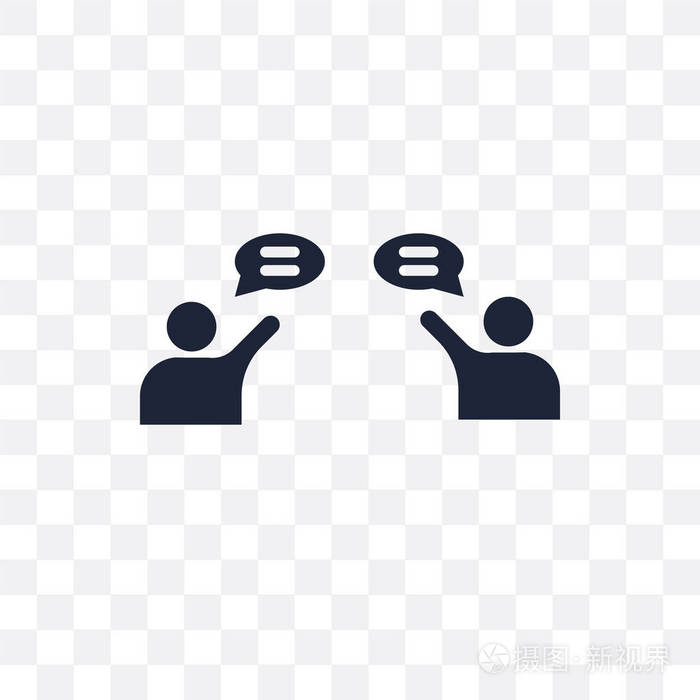 辩论透明图标.辩论符号设计从政治收藏.简单的元素向量例证在透明背景