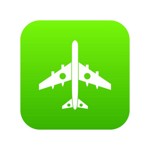 军用战斗机飞机图标数字绿色