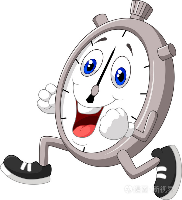 卡通秒表运行
