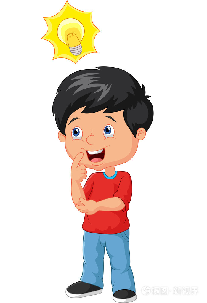 小男孩卡通大想法