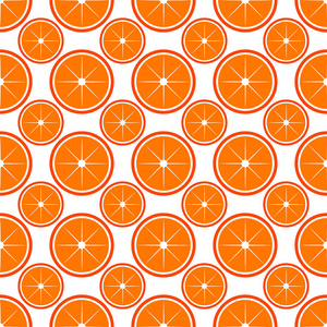 橙果无缝亮艺矢量图案