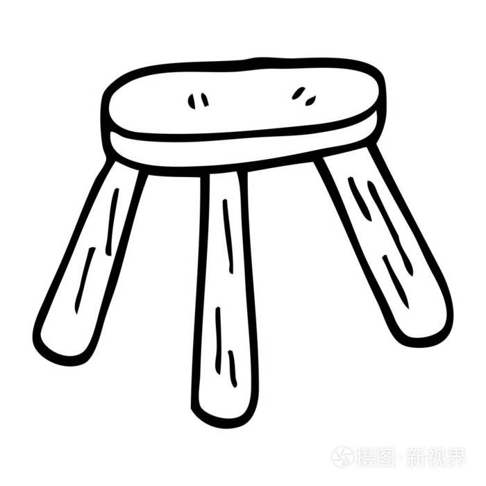 木凳线条画动画片