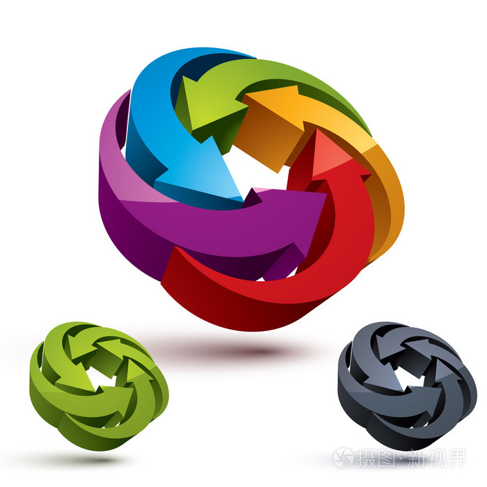 循环箭头抽象符号插画-正版商用图片0a1uup-摄图新视界