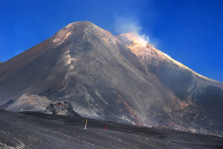 在欧洲 埃特纳 西西里最高火山