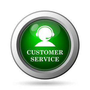 客户服务图标。白色背景上的互联网按钮