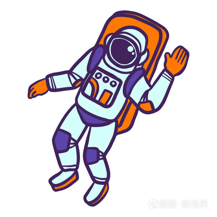 宇航员图标手绘风格