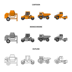 建造和建筑符号的孤立对象。网站建设与机械库存符号的收集